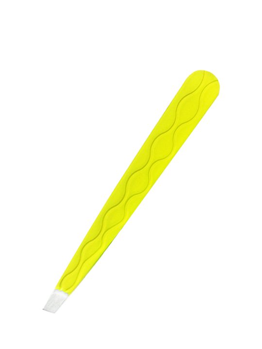 Neon Yellow Slant Tip Tweezer Modern Beauty Products
