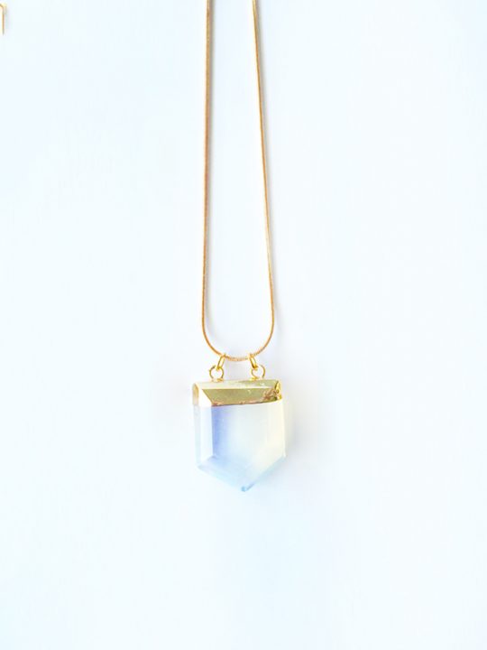 Irridescent Opal Pendant Necklace