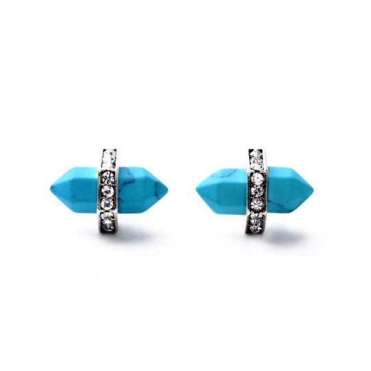 Turquoise Natural Stone Stud Earrings 2