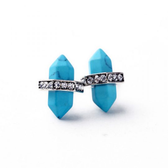 Turquoise Natural Stone Stud Earrings 3
