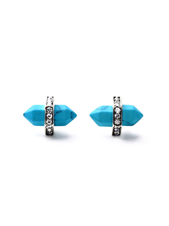 Turquoise-Natural-Stone-Stud-Earrings