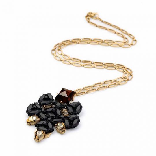 Black Stone Pendant Necklace 6