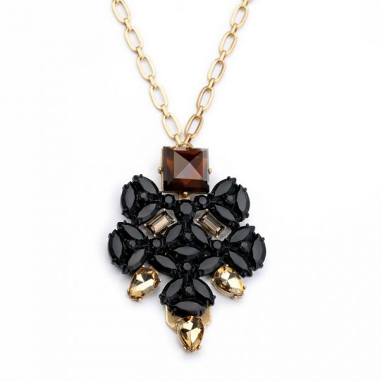Black Stone Pendant Necklace 8