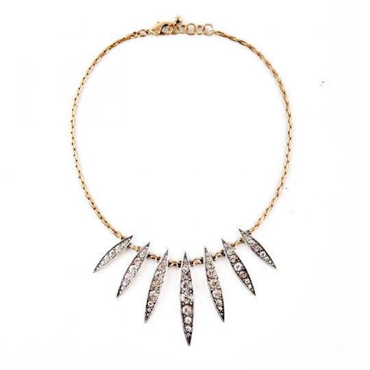 Crystal Point Stone Statement Necklace