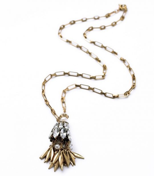 Crystal Tassel Pendant Necklace 3