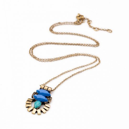 Tonel Blue Pendant Necklace