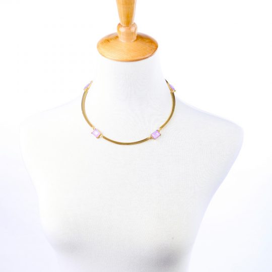 Pink Stone Collar Necklace 10