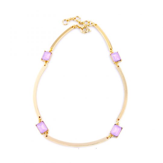 Pink Stone Collar Necklace 2
