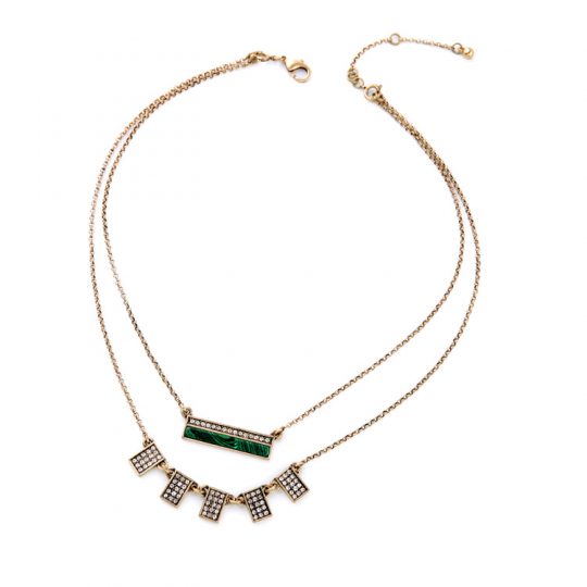 Malachite Layer Necklace - Hello Supply Modern Jewelry