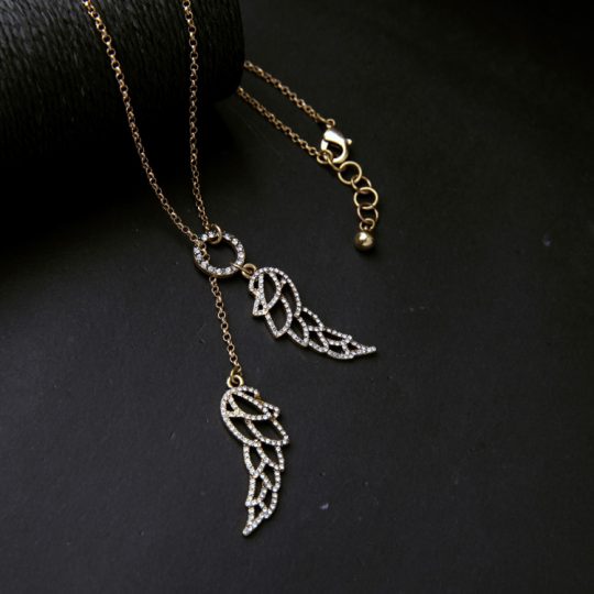 Double Wing Pendant Necklace 3