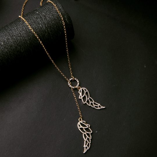 Double Wing Pendant Necklace 4