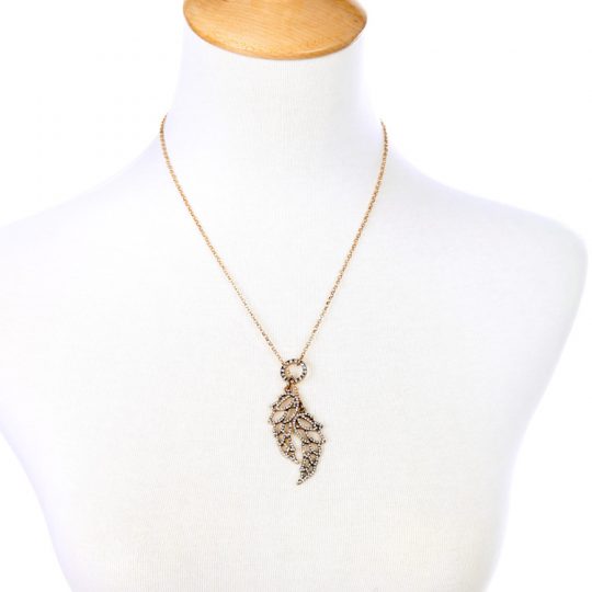 Double Wing Pendant Necklace 7