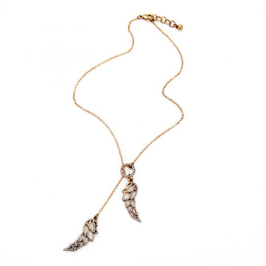 double wing pendant necklace