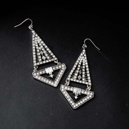 Crystal Triangle Chandelier Earrings 8