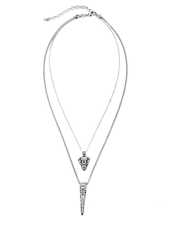 crystal 2 tier necklace