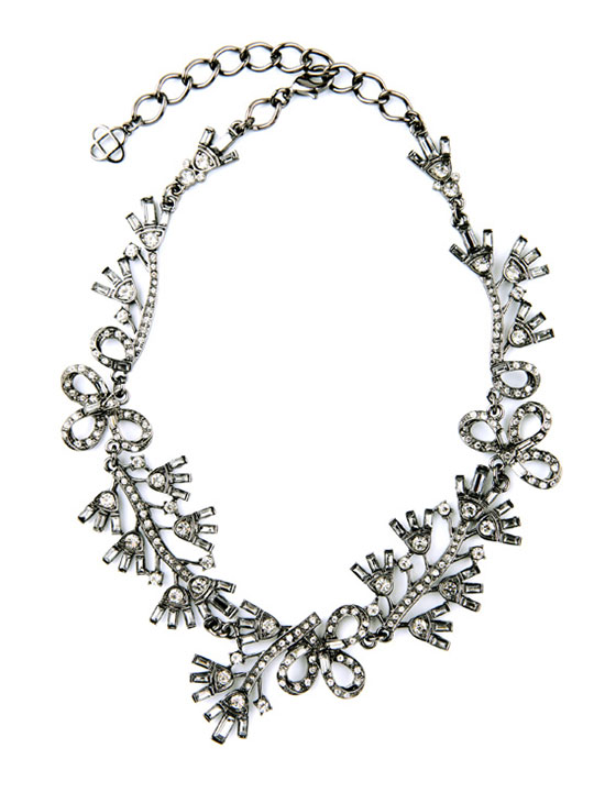 Floral crystal necklace