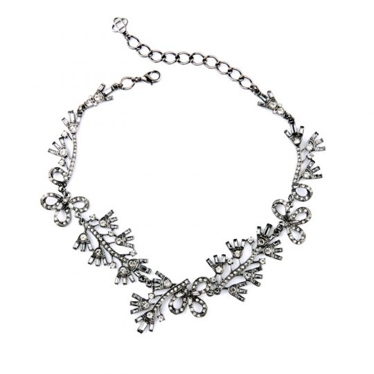 Floral Cystal Statement Necklace