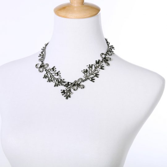 Floral Cystal Statement Necklace 6