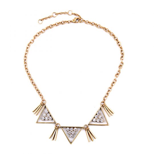 Geo fringe crystal necklace 1
