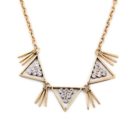 Geo fringe crystal necklace 2