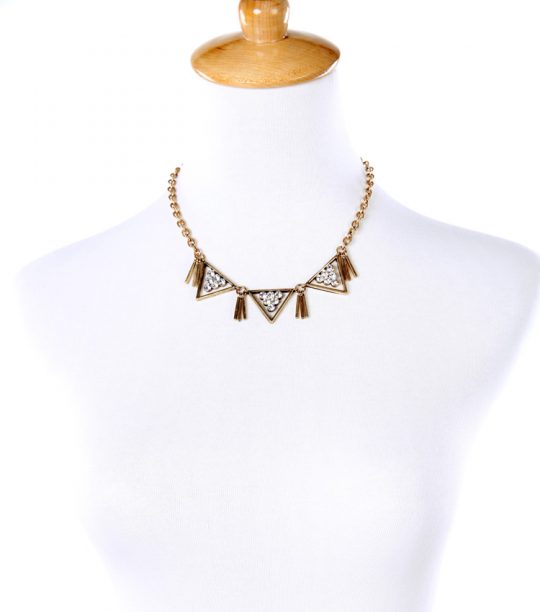 Geo fringe crystal necklace 6