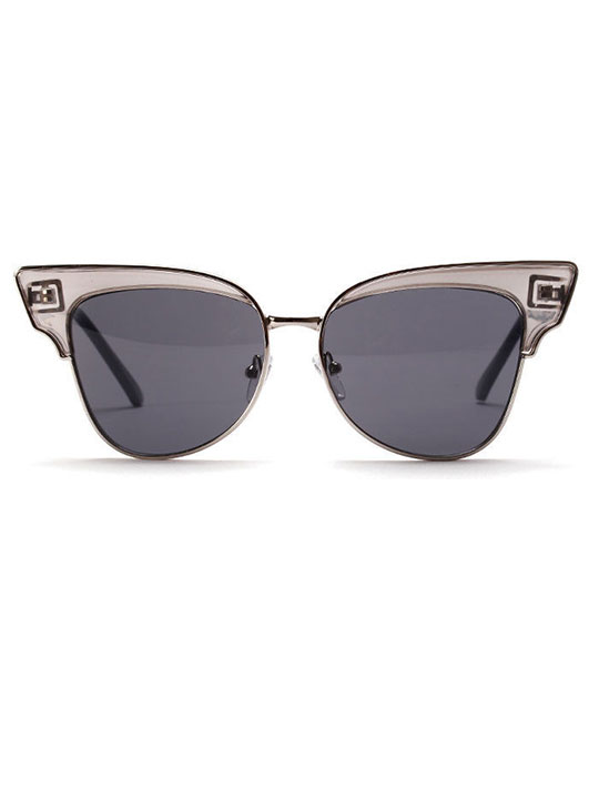 gray transparent sunglasses