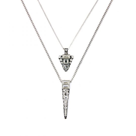 empire layer crystal necklace