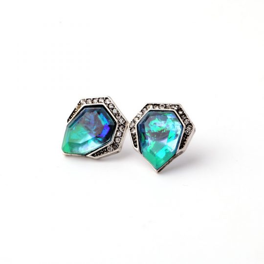 tide blue iridescent drop earrings
