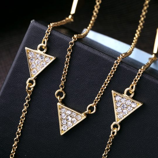 triangle pave layer necklace 3