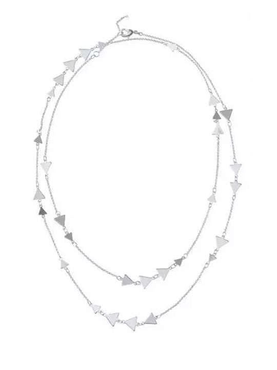 silver chevron necklace