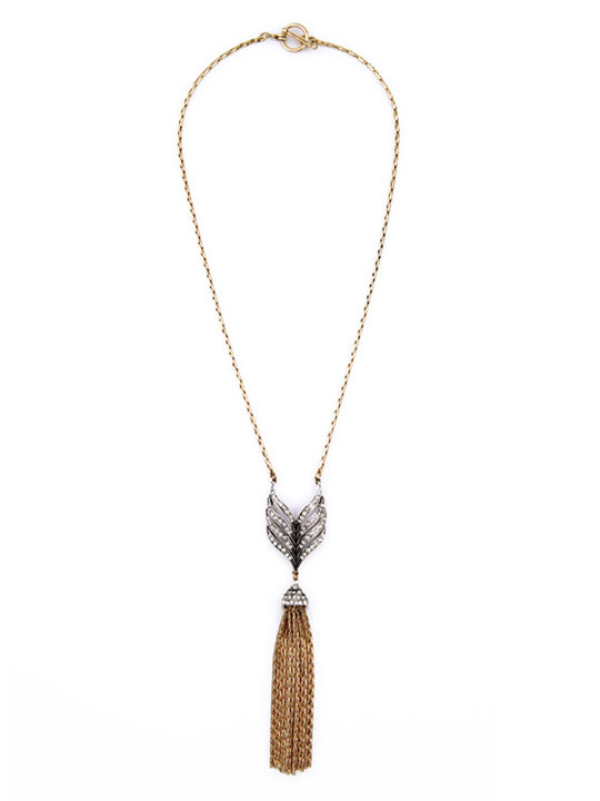 crystal tassel necklace