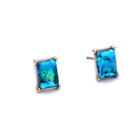 Ocean Blue Crystal Jacket Earrings 2