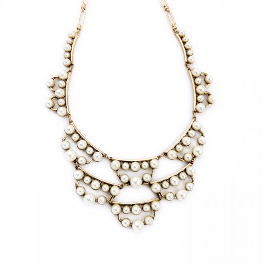 pearl cluster statement necklace 2