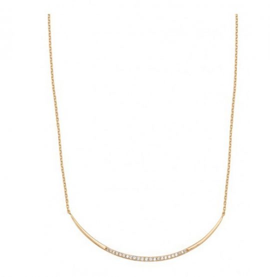 petite pave gold necklace 1