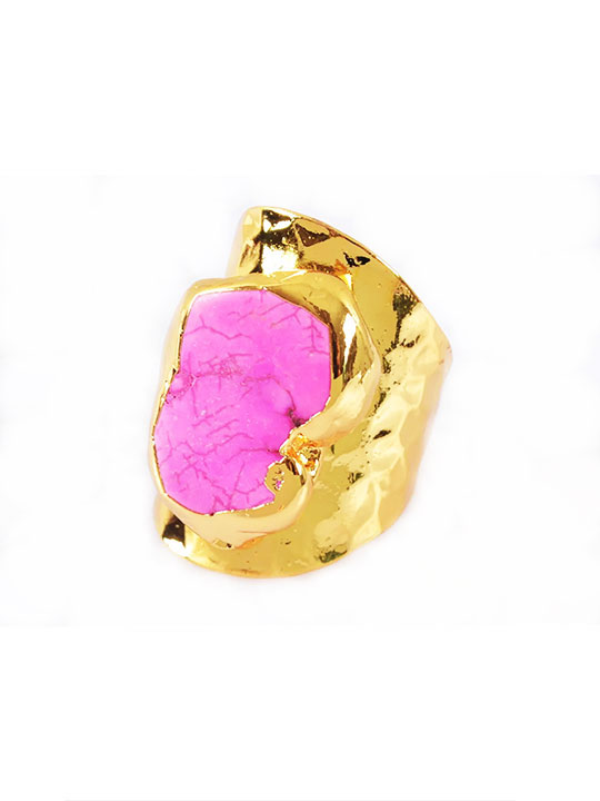 agate pink ring