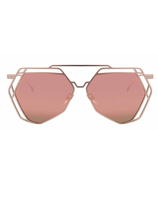 Geo Pink Mirror Sunglasses