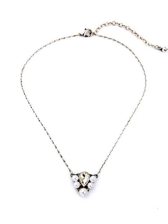 triangle pearl necklace