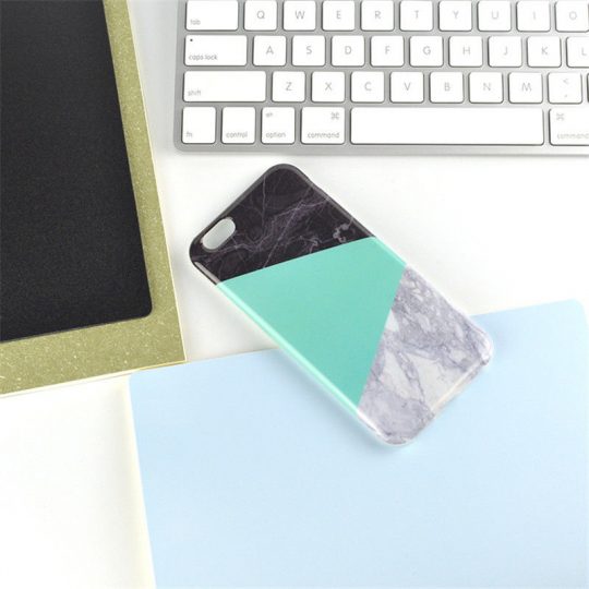 mint green marble iphone cover