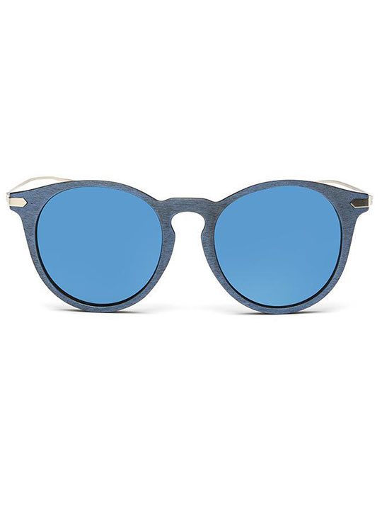 blue wood sunglasses