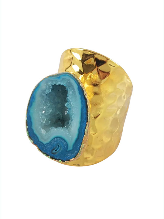 agate statement ring