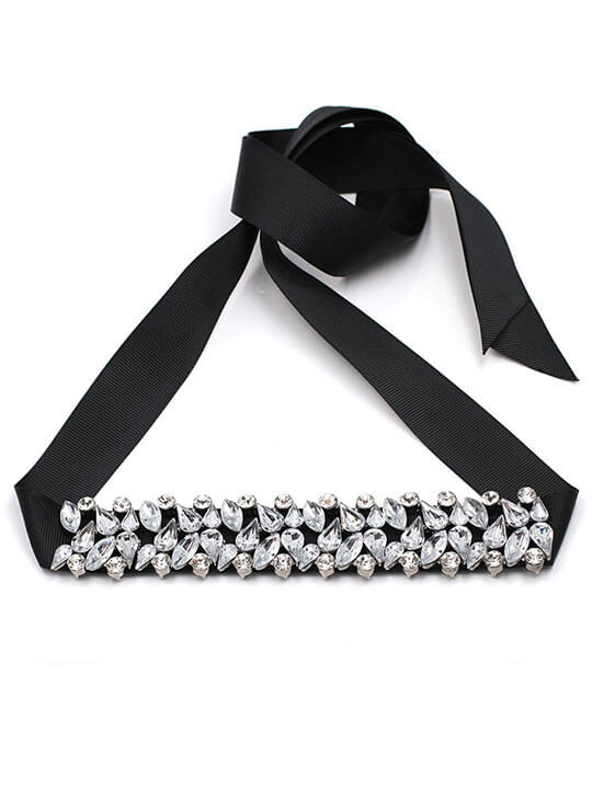 crystal ribbon choker necklace deal of the day