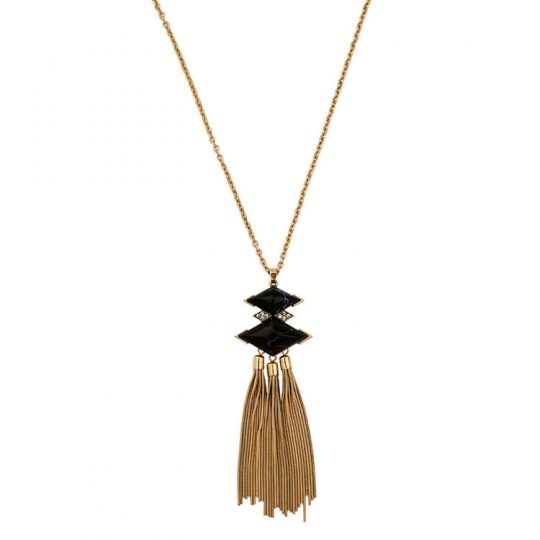 black-diamond-shape-stone-tassel-pendant-necklace-3