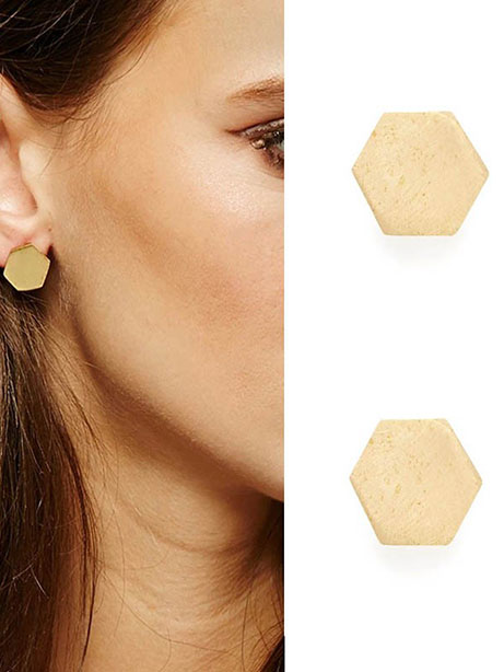 geo drop stud earrings design