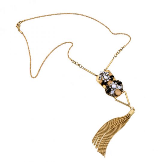 gold-multicolor-stone-tassel-necklace-4