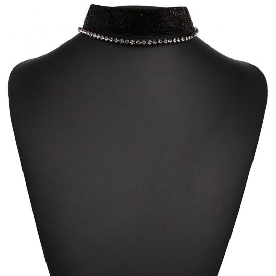 black choker necklace set 2