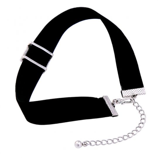 black crystal pendant choker necklace 3
