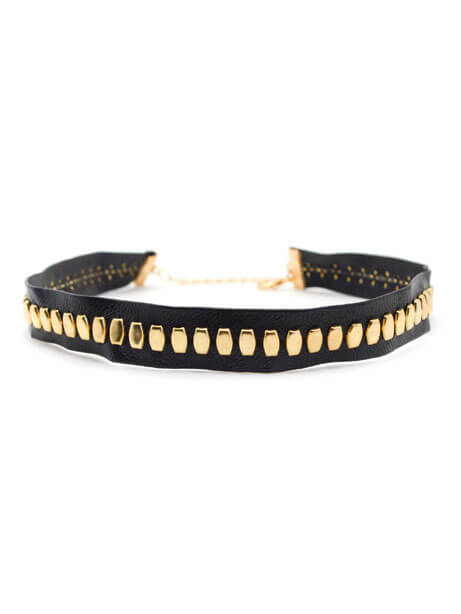 black and gold choker necklace