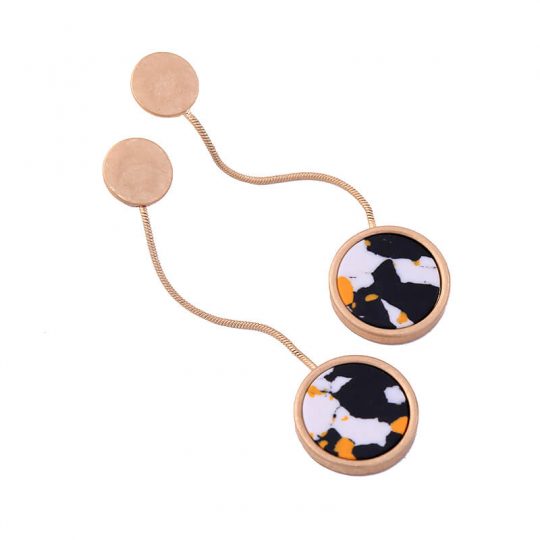 multicolor round resin hanging statement earrings 7