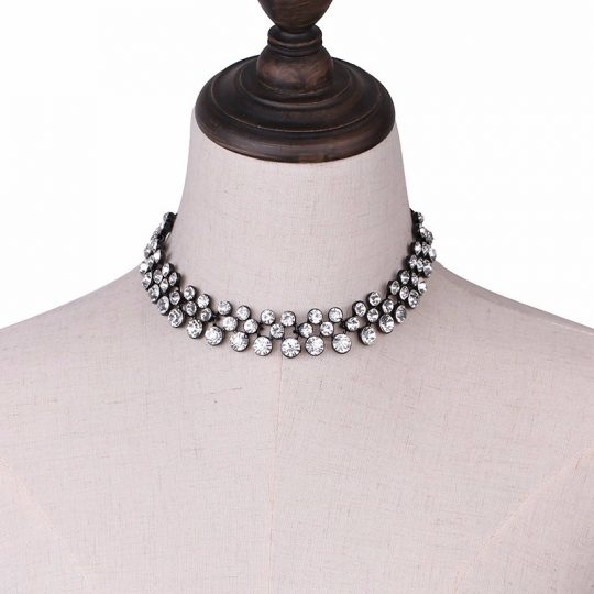 Black_Clear_Stone_Circle_Statement_Necklace_3