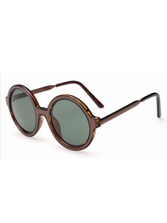 Model Round Brown Sunglasses